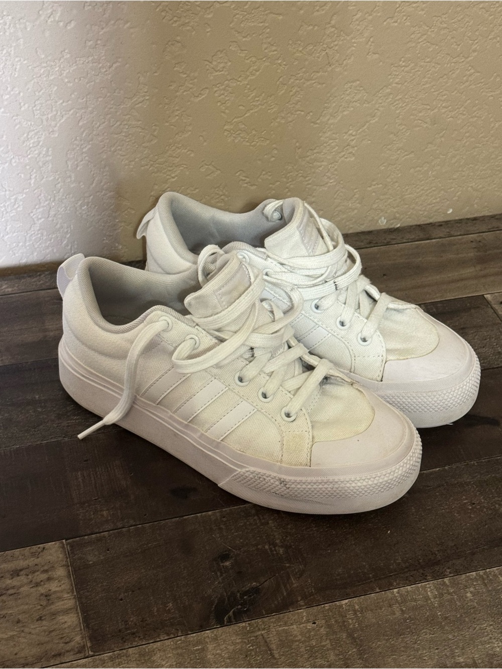 adidas White Sneakers Size 7.5